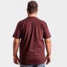 camiseta plus size masculina basica bordo costas