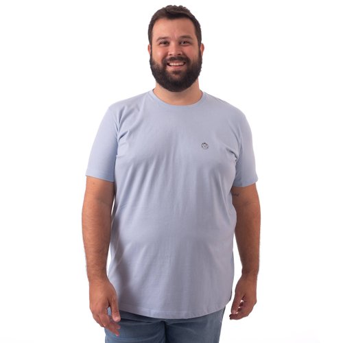Camiseta Plus Size Masculina Bear Azul Light