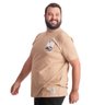 camiseta plus size masculina ford t bege lado