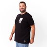 camiseta plus size masculina ford t preta lado