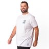 camiseta plus size masculina nao valeu branca lado