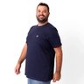 camiseta plus size masculina bear azul marinho lado