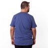 camiseta plus size masculina bear azul mind costas