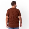 camiseta plus size masculina bear marrom costas