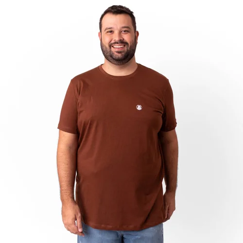 Camiseta Plus Size Masculina Bear Marrom