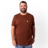 camiseta plus size masculina bear marrom frente