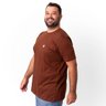 camiseta plus size masculina bear marrom lado