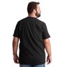 camiseta plus size masculina big cotton fantasy preta costas