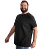 camiseta plus size masculina big cotton fantasy preta lado