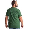 camiseta plus size masculina big cotton fantasy verde costas