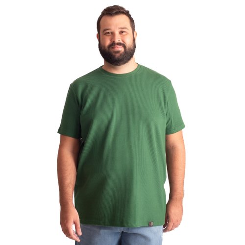 camiseta plus size masculina big cotton fantasy verde frente