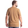 camiseta plus size masculina paris bege costas