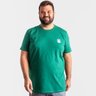 camiseta plus size masculina good things verde frente