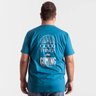 camiseta plus size masculina good things azul costas