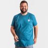 camiseta plus size masculina good things azul frente