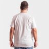 camiseta plus size masculina gola v lisa bear branca costas