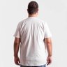 camiseta plus size masculina branca bolso mapa costas