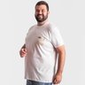 camiseta plus size masculina branca bolso mapa lado