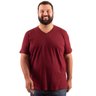 camiseta plus size masculina gola v bordo frente