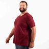 camiseta plus size masculina gola v bordo lado