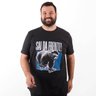 camiseta plus size masculina sai da frente preta frente