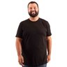 camiseta plus size masculina confort preta frente