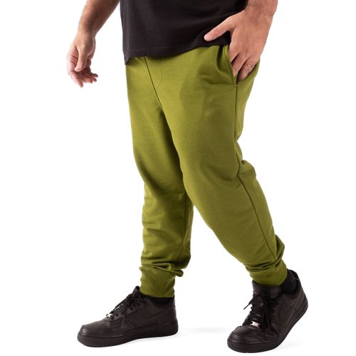 Calça Plus Size Masculina Moletom Jogger Island Verde