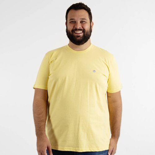 Camiseta Plus Size Masculina Amarela