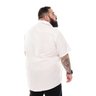 camisa plus size masculina mc oxford offwhite costas