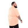 camisa plus size masculina mc oxford salmao costas