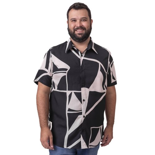 Camisa Plus Size Masculina Black Off
