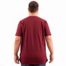 camiseta plus size masculina confort bordo costas