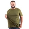camiseta plus size masculina confort verde frente elastico
