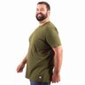 camiseta plus size masculina confort verde lado