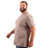 camiseta plus size masculina confort cinza lado