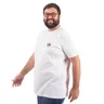 camiseta plus size masculina urbz bolo branca lado