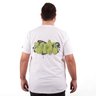camiseta plus size masculina urbz verde preta costas