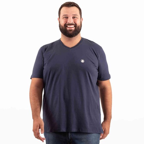 Camiseta Plus Size Masculina Bear Azul Marinho