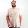 camiseta plus size masculina bear bege frente