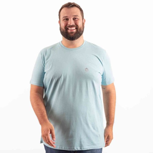 Camiseta Plus Size Masculina Bear Azul Celeste