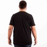 camiseta plus size masculina arsenal preta costas