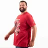 camiseta plus size masculina urbz hayala vermelha lado
