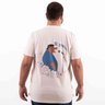 camiseta plus size masculina te amo branca costas