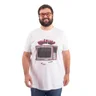 camiseta plus size masculina eu nao ligo branca frente