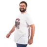 camiseta plus size masculina eu nao ligo branca lado