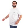 camiseta plus size masculina circulo branca lado