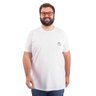 camiseta plus size masculina circulo branca frente