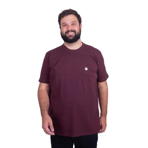 Camiseta Plus Size Masculina Bear Bordô