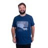 camiseta plus size masculina cachaca azul frente
