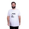camiseta plus size masculina praiou branca frente